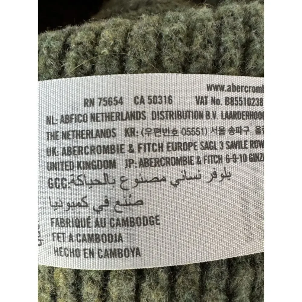 Abercrombie & Fitch Green Crewneck Sweatshirt Size S - Picture 4 of 5